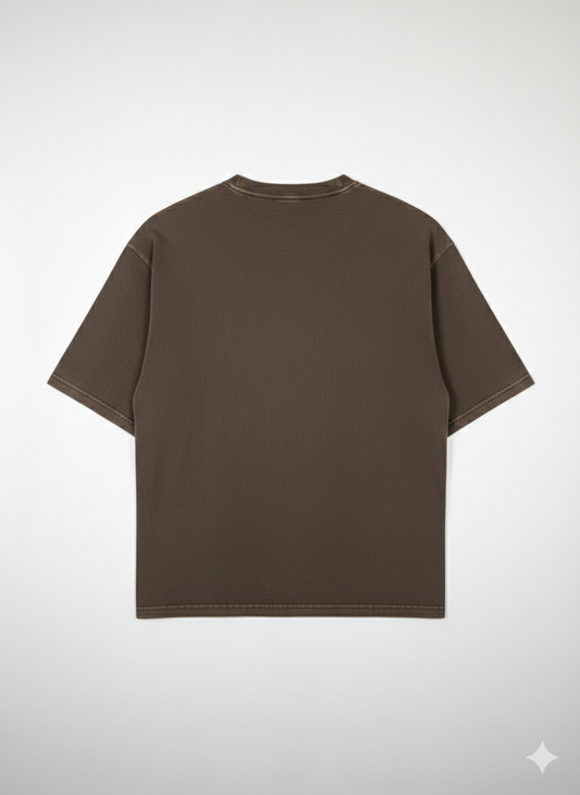 Signature Script Oversized T-Shirt – Chocolate Brown