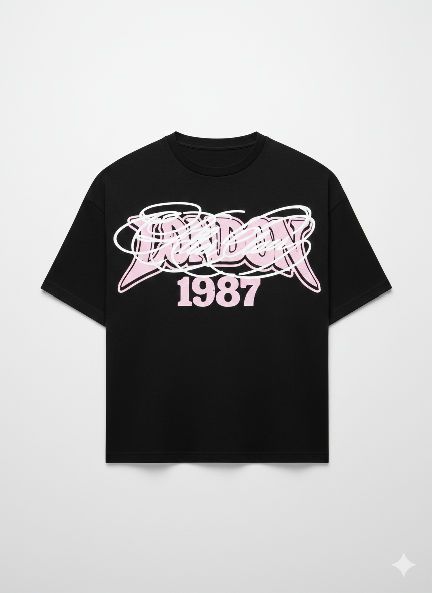 LONDON 1987 TEE — BLACK