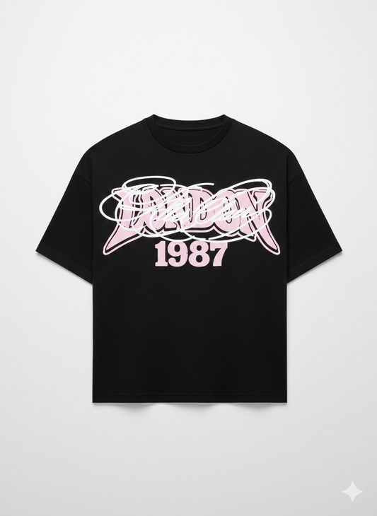 LONDON 1987 TEE — BLACK