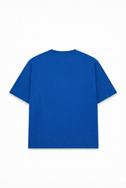 ALLER CLAIR SCRIPT TEE — ROYAL BLUE