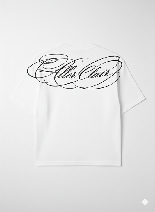 BACK SCRIPT TEE – WHITE