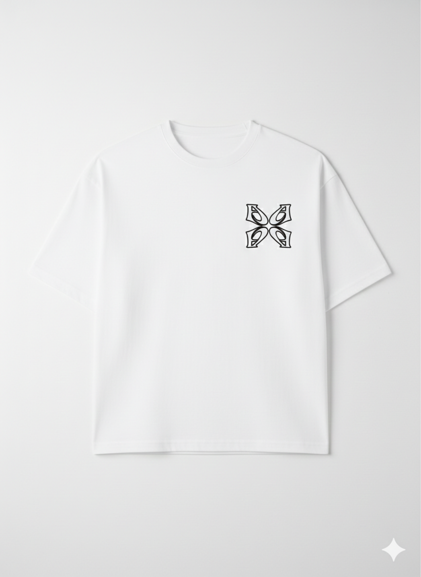 BACK SCRIPT TEE – WHITE